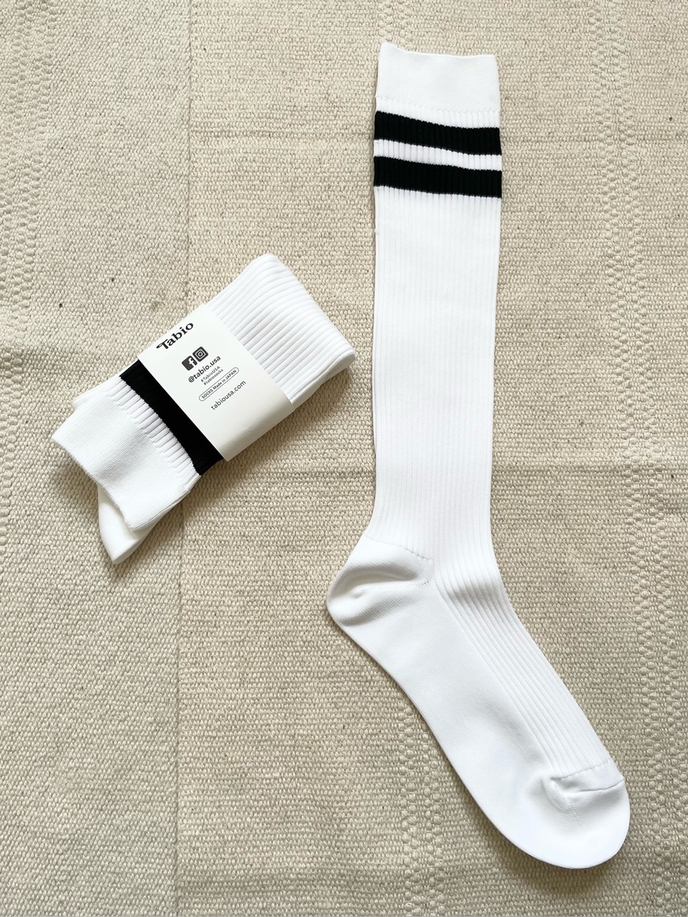 Tabio Japan Womens Striped Knee High Socks Size 6-9 Made In Japan